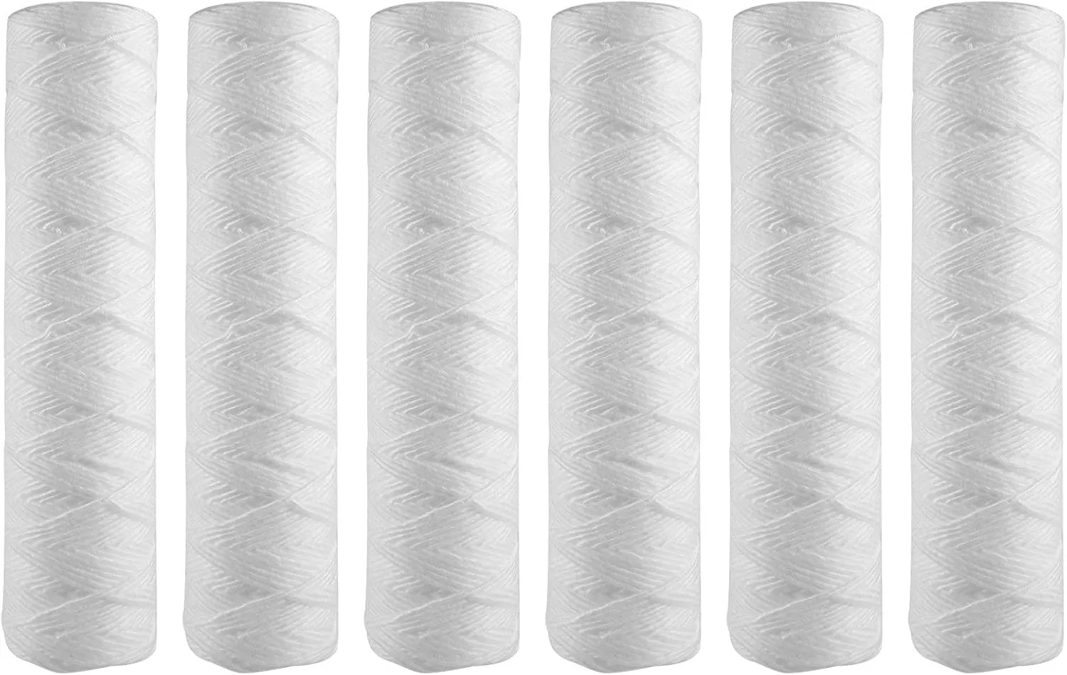 10 Micrometre String Wound Sediment Water Filter,6 Pack,Whole House Sediment Filtration,Universal