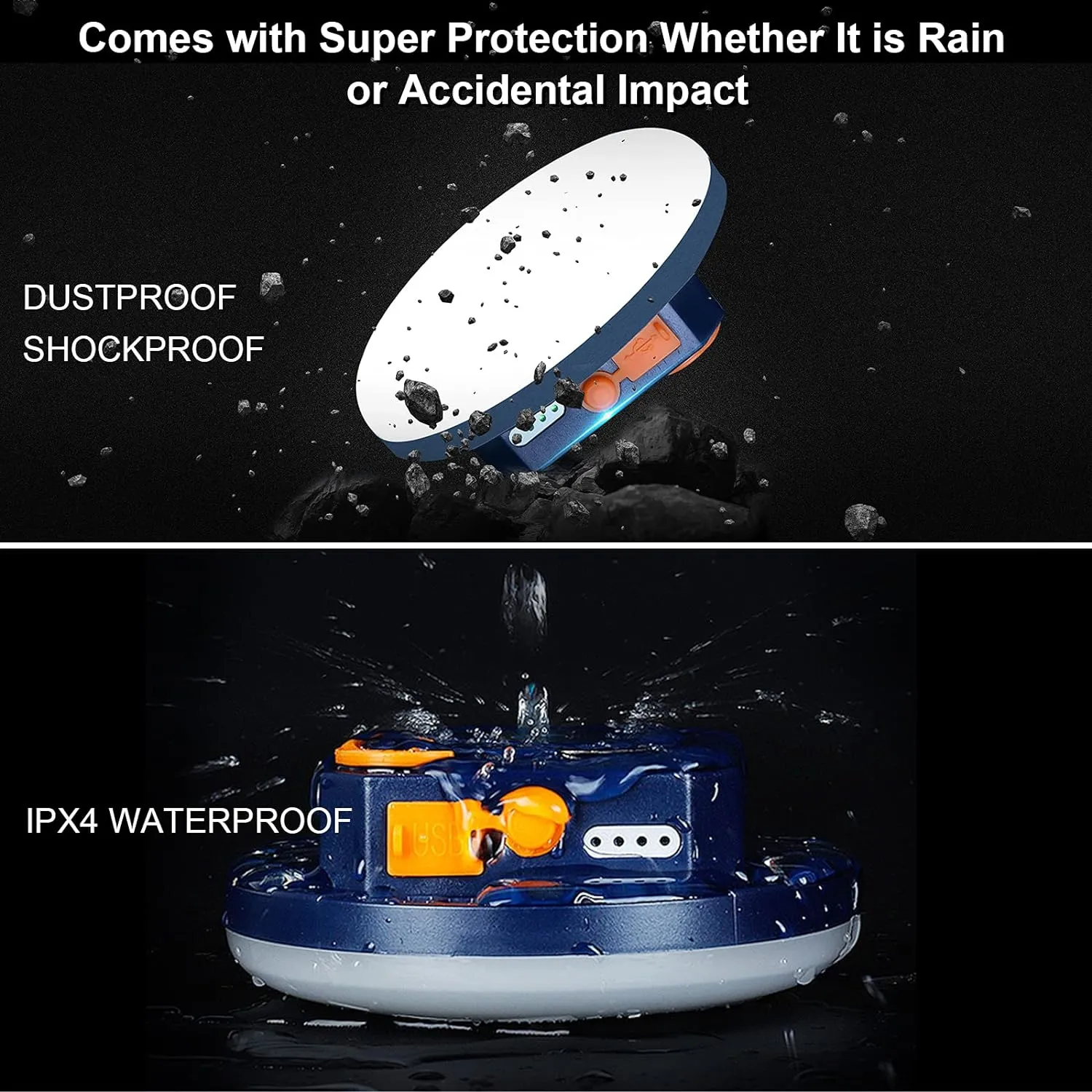 10000mAh 4000LM Flashlight Portable LED Camping Lantern Rechargeable Light 30W with Magnet , IPX4 Waterproof Tent Lights Power Failure Emergency Survival Kits Snowstorm Christmas Day Gift
