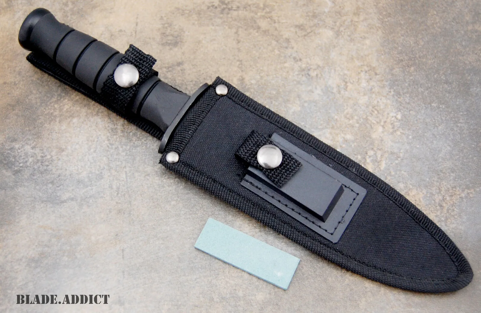 10.5" Survival Fixed Blade Hunting Knife Black