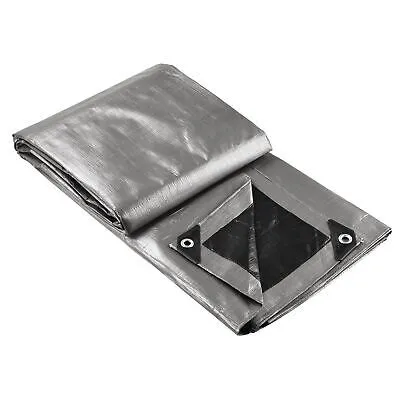 10x15 Ft 2 Pack Waterproof Poly Tarp Heavy Duty Protect Cover 10-mil Tarpaulin