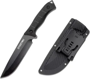 11“ Fixed Blade Knife with Sheath, EDC Tactical Hunting Knives for Men Women, Survival Knife with Camping, Outdoors, Hunting, Adventure