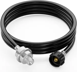 12 Feet Propane Fuel Filter Hose F273699 for Mr.Heater Buddy Portable Buddy and Big Buddy Heaters, Heater Propane Hose with QCC1/Type1 Adapter Connect 20-45 lb Propane Tanks, Certification