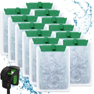 12PCS Medium Filter Cartridges Compatible with Tetra Whisper Bio-Bag Filter Cartridges Medium for Aquariums 10i IQ10 PF10, Fish Tank Filter Cartridges Power Filter Replacement for Tetra Filter