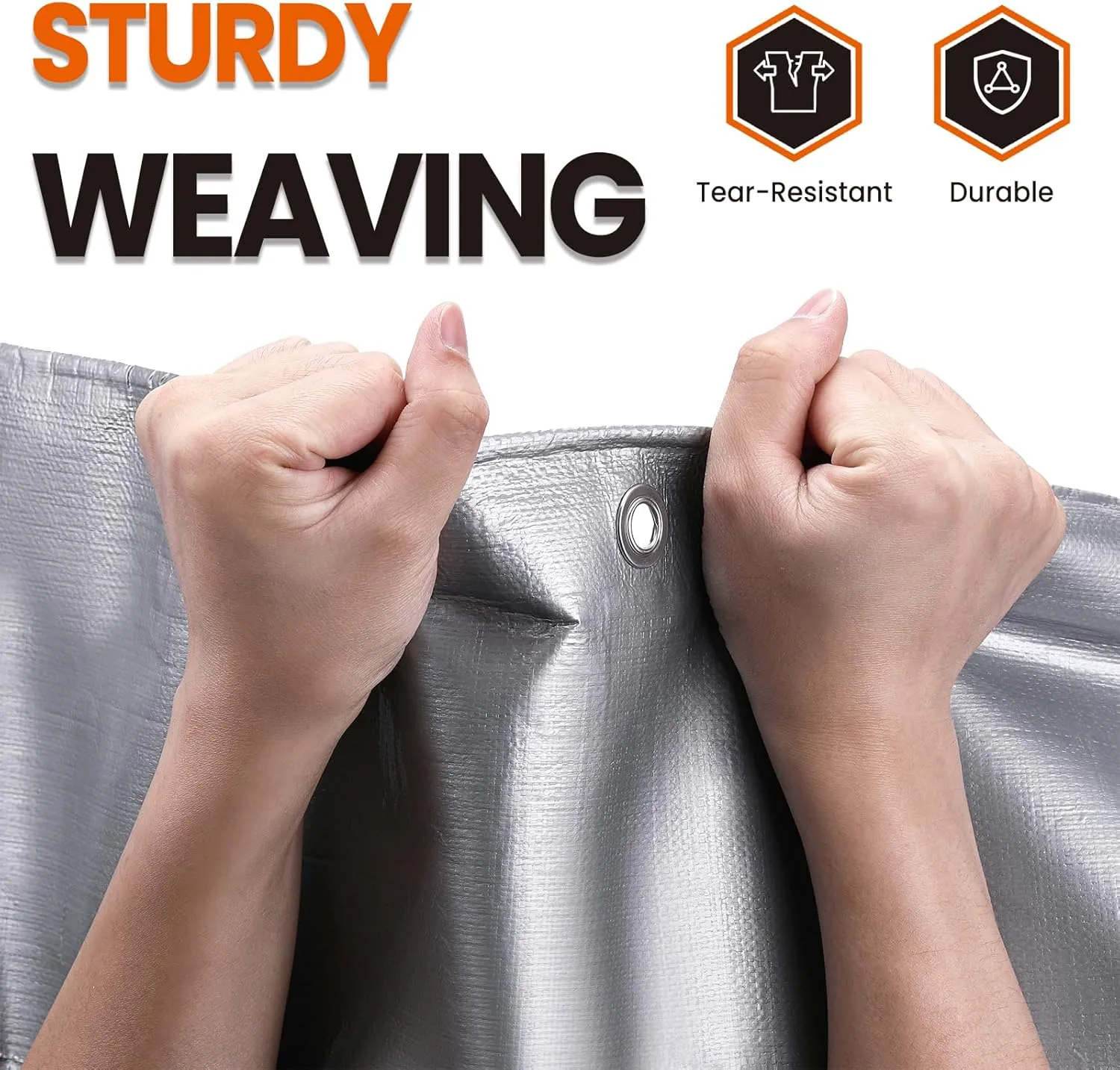 12x20 FT Tarp Waterproof, 16 Mil Tarps Heavy Duty Waterproof Multipurpose Protective Cover UV Resistant Rip & Tear Resistant Waterproof with Grommets Reversible for Home Boats Cars Camping