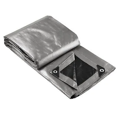16x20 Ft 2 Pack 10 Mil Poly Tarp Protective Cover Tarpaulin Outdoor Waterproof