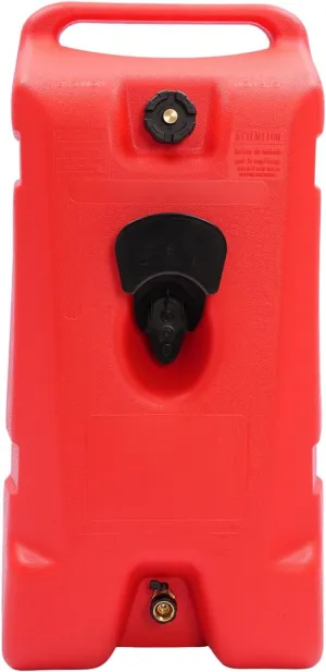 19.8 Gallon Portable Gas Fuel Tank with Fuel Gun, Free Standing Boat Fuel Tank Kit, Marine Outboard Motor Fuel Tank, 17.2"x12.2"x36.2", Red