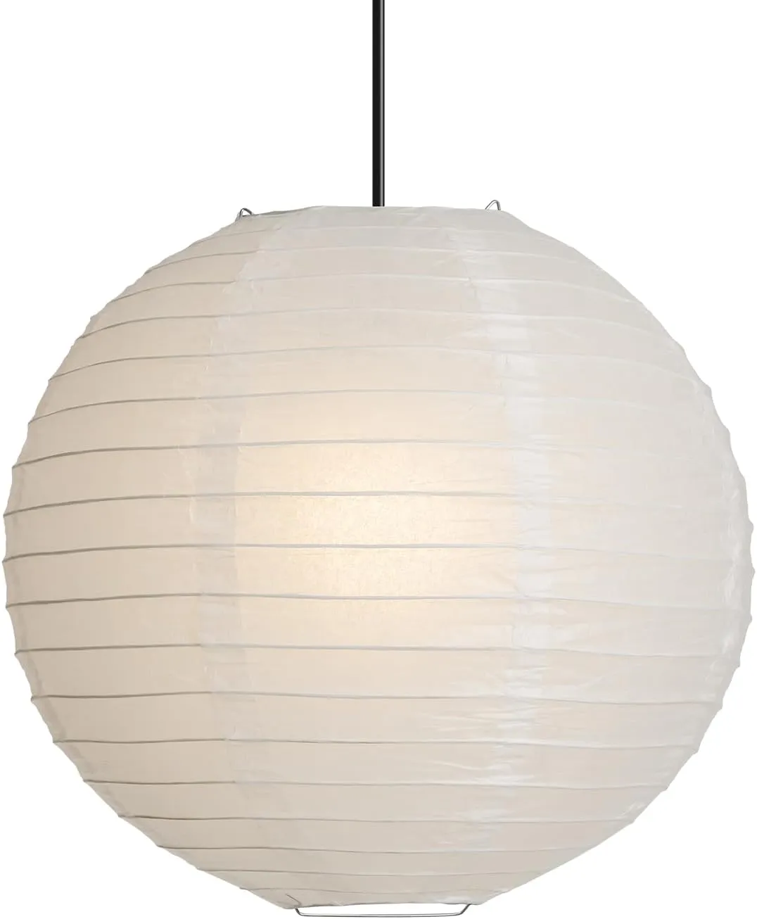 1PC 12 Inch Round Rice Paper Lamp Shades, White Paper Lanterns Lights,Paper Pendant Light Shade,Hanging Paper Lamp Shade,Noguchi Lamp Shade,Lampshade for Living Room,Excluding Wires and Bulbs