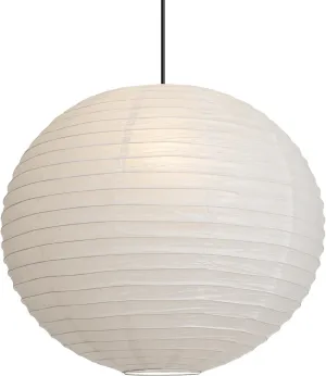 1PC 23.6 Inch Round Rice Paper Lamp Shades, White Paper Lanterns Lights,Paper Pendant Light Shade,Hanging Paper Lamp Shade,Noguchi Lamp Shade,Lampshade for Living Room,Excluding Wires and Bulbs
