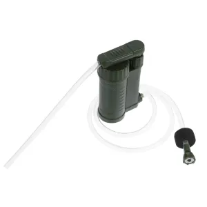 1pc Water Filter Kits Survival Car Water Bottle Pump Water Hand Pump Filter Bottle Water Filtration System Portable Water Purifier Water Purifier Pump Green Abs