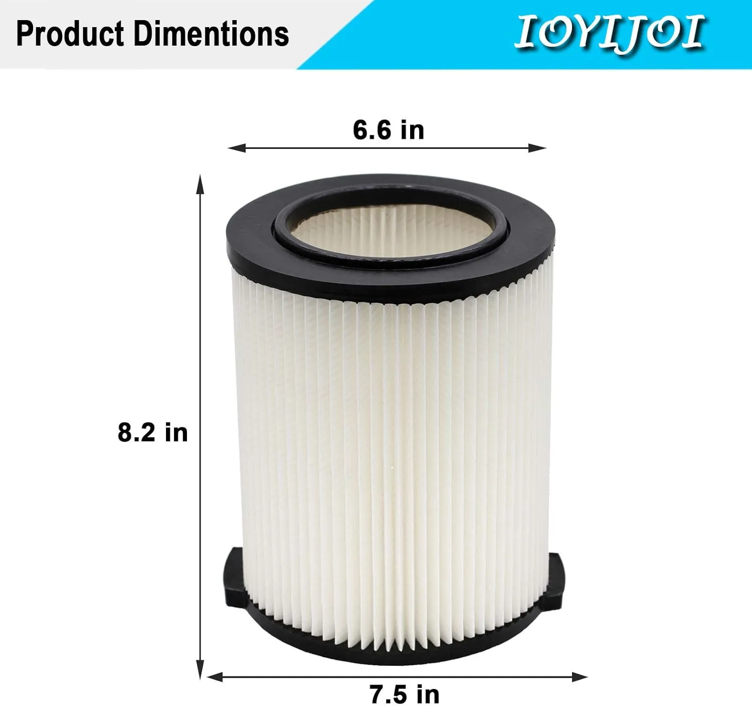 2 Pack Standard Wet/dry Vac Filter Vf4000 Compatible with RIDGID Vacs 5-20 Gallons Vacuum Cleaner, Replacement Vf4000 filter