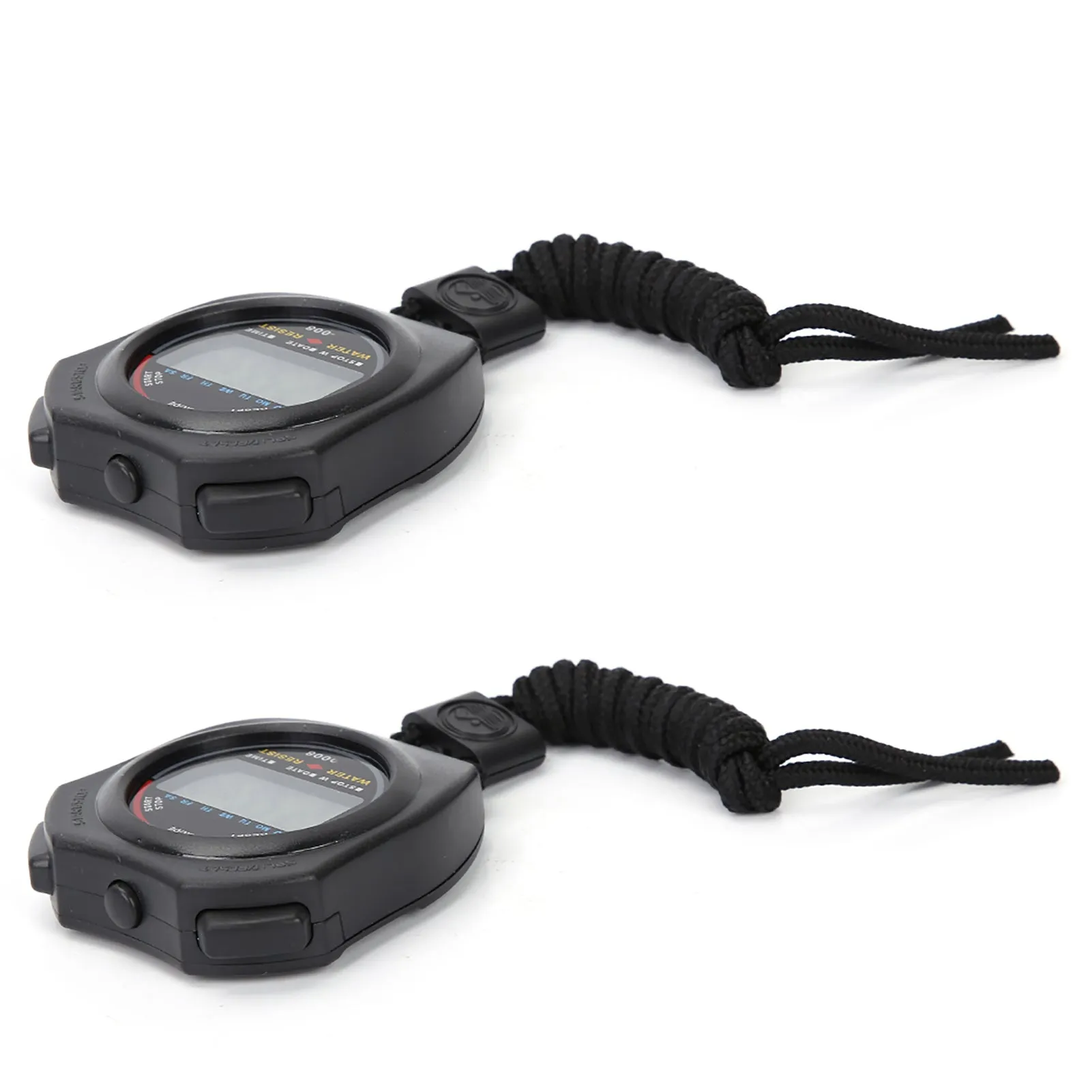2 PCS Sports Stopwatch Timer, Multifunctional Digital LCD Handheld Stopwatch for Racing/Running