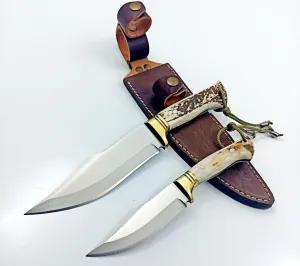 2-piece Stag Antler Outdoor Knife Set