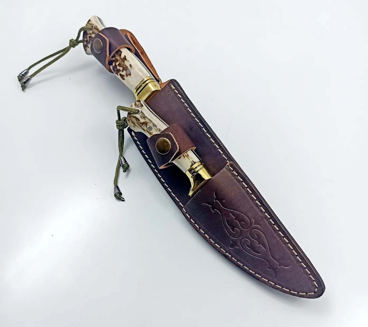 2-piece Stag Antler Outdoor Knife Set