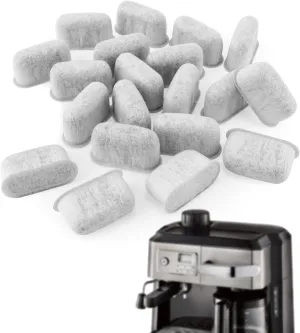 20 Pcs Espresso Machine Filter for Delonghi, Super Strong Adsorption Activated Charcoal Coffee Water Filter Replacement Compatible with Delonghi 7313285779