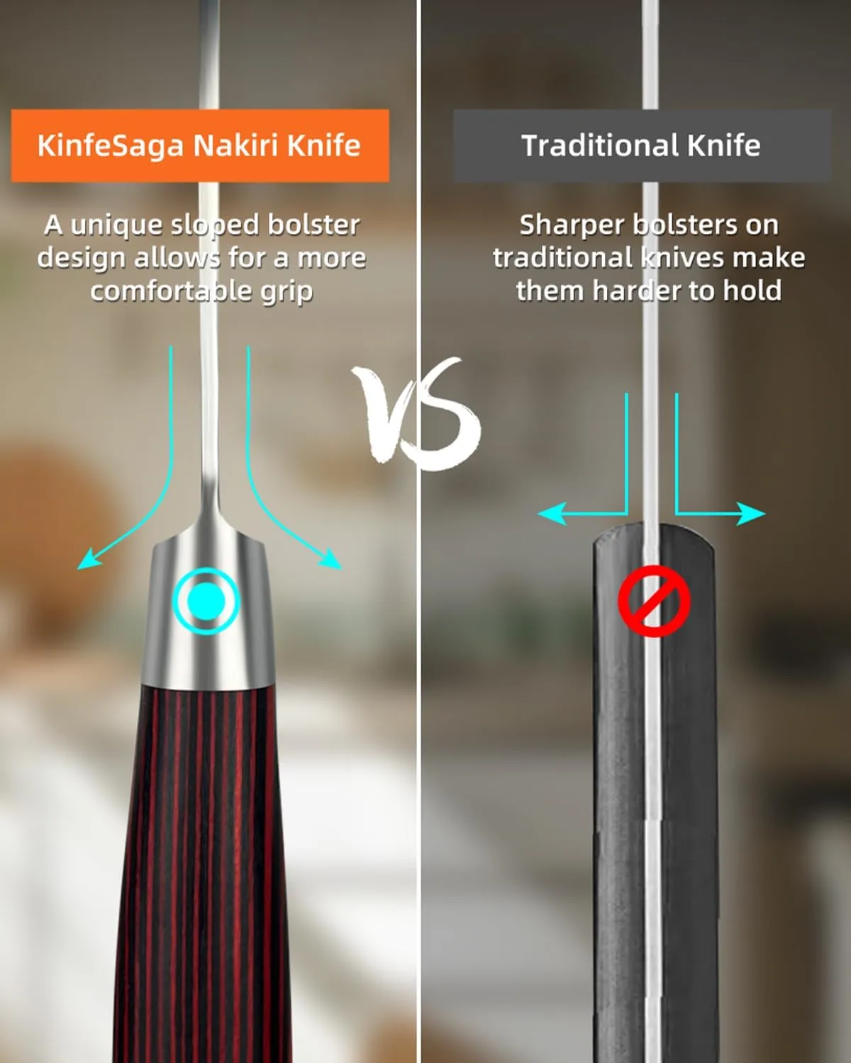 2025 Upgraded Nakiri Chef Knife Japanese Professional 7 Inch Sharp Meat Cleaver Kitchen Knives for Chopping Vegetable and Cooking, High Carbon Stainless Steel Asian Chopping Chefs Knife