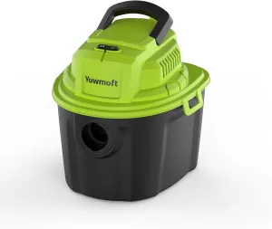 2.5 Gallon Wet Dry Vacuum, 2.5 Peak HP Portable Shop Vacuum with Filtter Bag, 15Ft of Cleaning Reach, 3 in 1 Blower Vacuum Cleaner for Home, Car, Garage, Workshop, Black-Green
