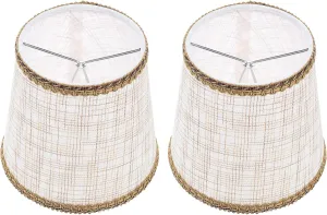 2pcs Lampshade Drum Lamp Shades European Style Lamp Shade Clip on Light Shades Hanging Lantern Shade Stand Light Bedside Lamp Shade Replacement Luminous E27 Housing Cover Cloth
