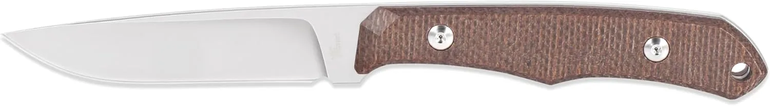 3.8” D2 Full-Tang Lightweight Blade Bird and Fish Fillet Knife, Natural Micarta Handle, KYDEX Sheath, Belt Clip - For Cutting Tasks Outside of The Field