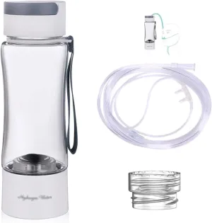 380ml H2 Molecular Hydrogen Water Bottle, SPE PEM Dual Chamber lonizer, 1200-4000PPB High Concentration H2 Inhalation Device, Office Home Travel Use