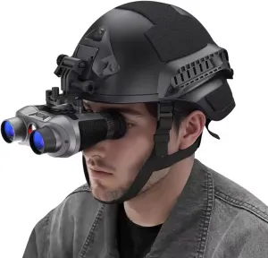 3DVR Helmet Mounted Night Vision Goggles for Adults, Night Vision Scope/Binoculars with 6X Zoom for Outdoor Adventure, Include Dual 32GB TF Cards