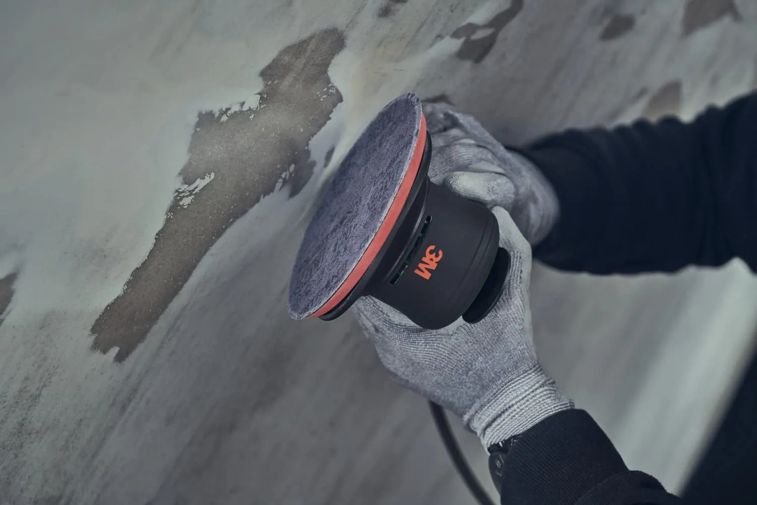3M Random Orbital Sander, Xtract Pneumatic 88941, 5 in, with Central Vacuum Attachment, 3/32 in Orbit, Ergonomic and Lightweight ROS, .28 HP (209W) Motor