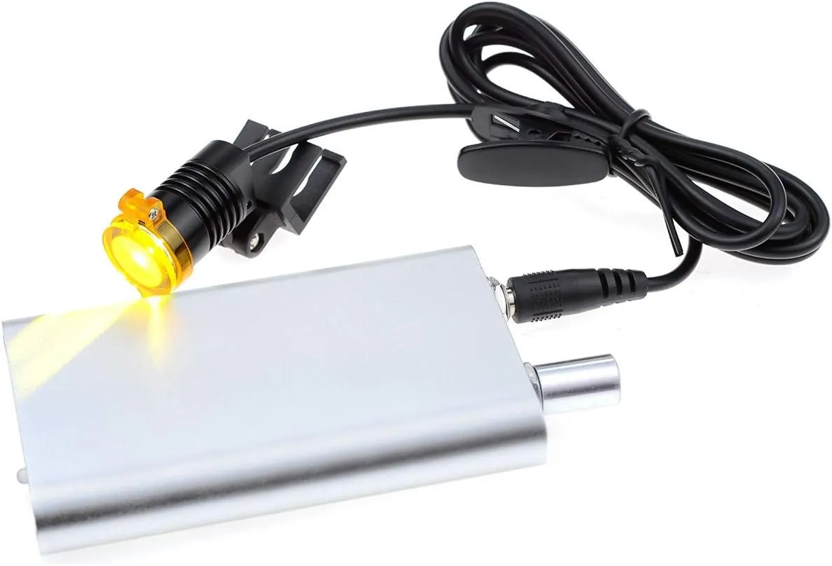 3W Portable LED Head Light Lamp for Surg~ical Medical Binocular Loupes with Filter (Gray)