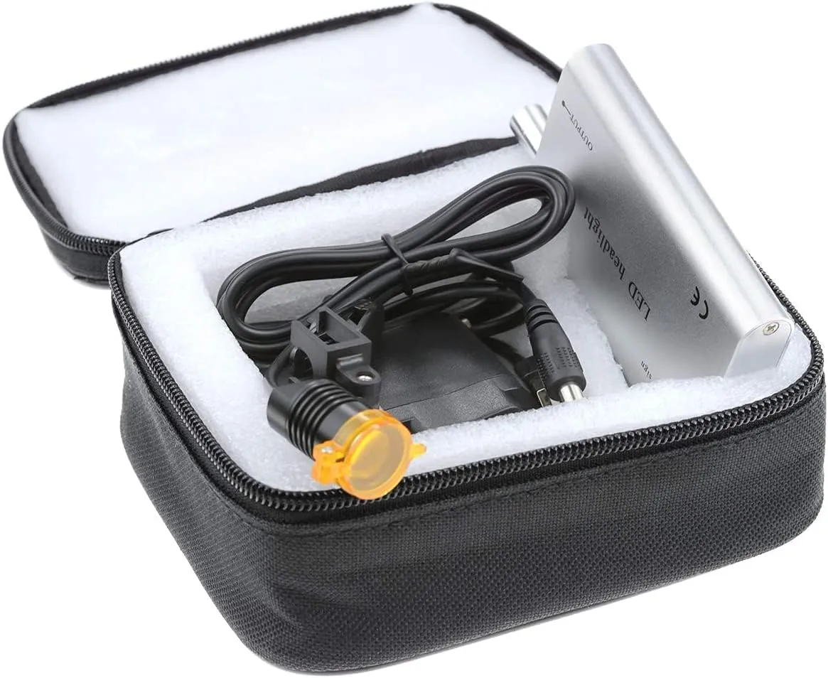 3W Portable LED Head Light Lamp for Surg~ical Medical Binocular Loupes with Filter (Gray)
