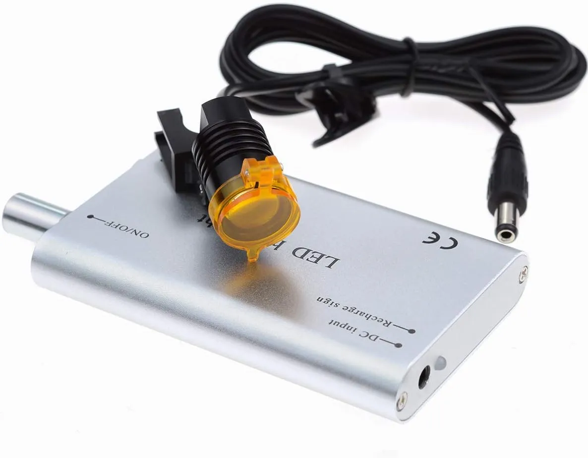 3W Portable LED Head Light Lamp for Surg~ical Medical Binocular Loupes with Filter (Gray)