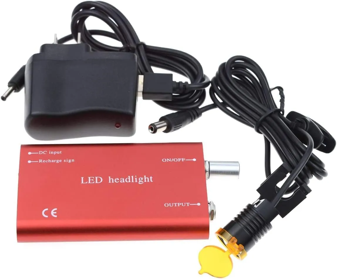 3W Portable LED Head Light Lamp for Surg~ical Medical Binocular Loupes with Filter (Red)