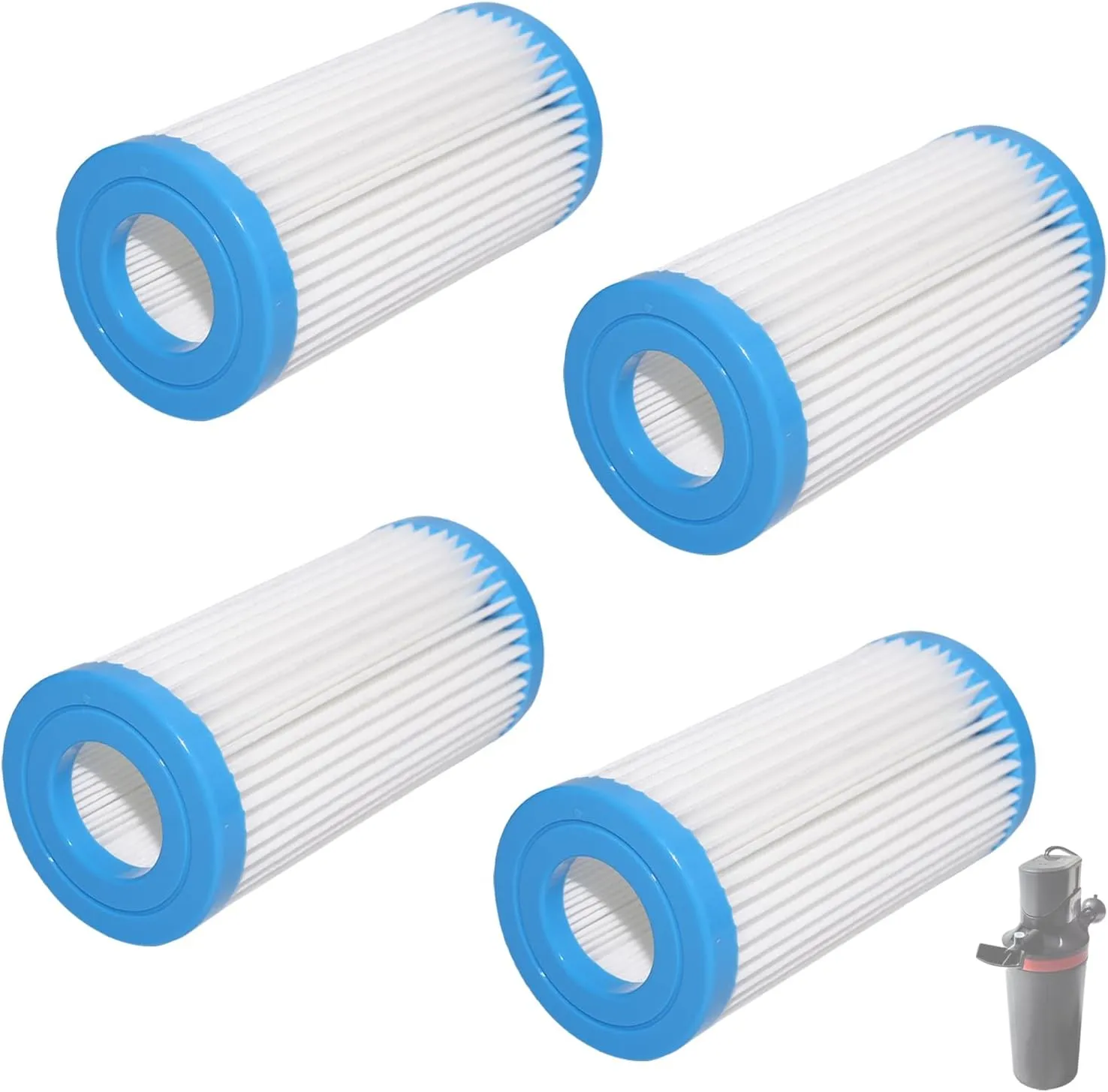 4-Pack Micron Filter Cartridge Replacement for Marineland Magnum ML90770 Canister Filters, Compare to Part# PA0140, Aquarium Polishing Filters for Freshwater & Saltwater
