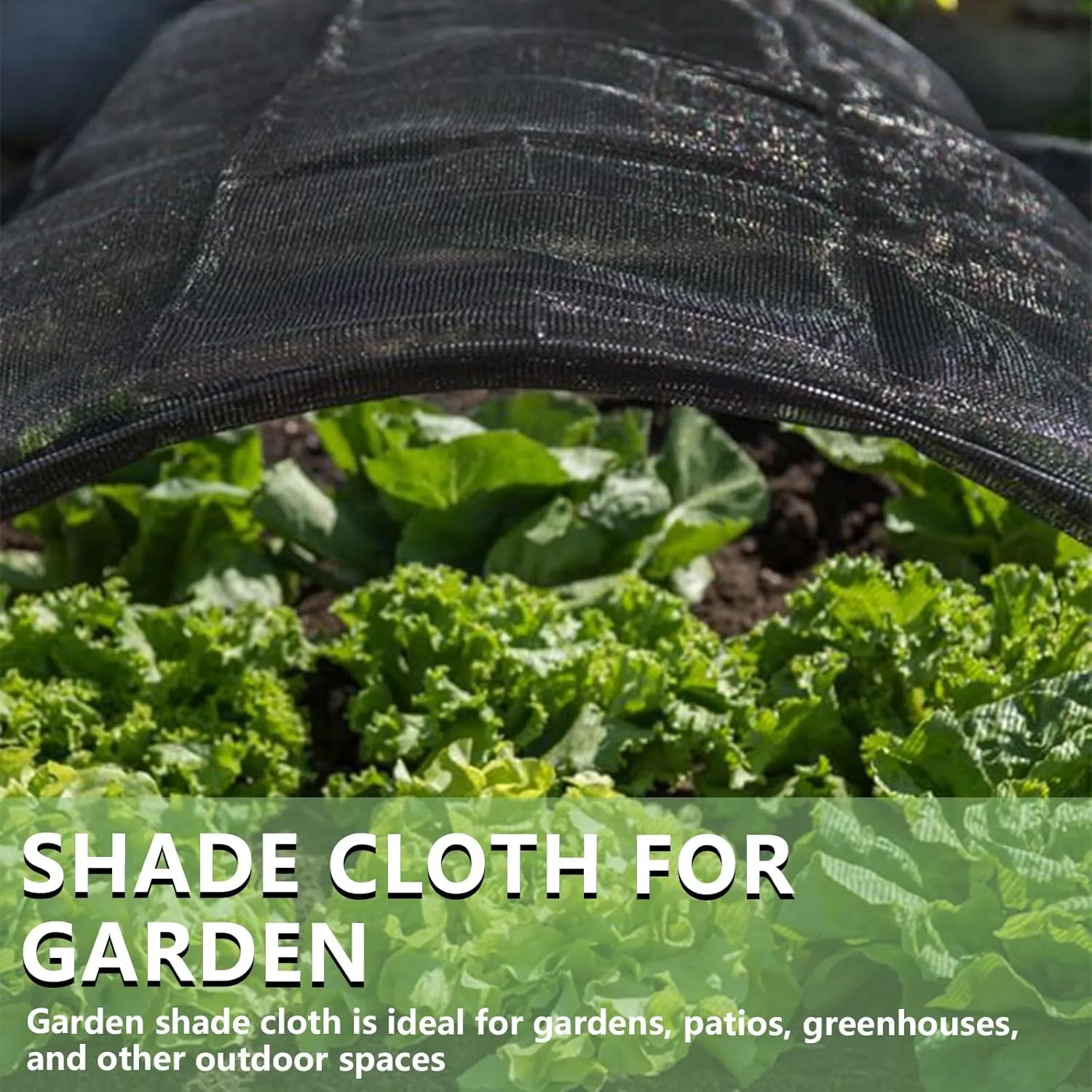 40% Shade Cloth 10x20 FT, Black UV-Resistant Sunblock Mesh Tarp for Garden, Greenhouse, Raised Beds, Vegetables & Flower Shade Cover from Sun