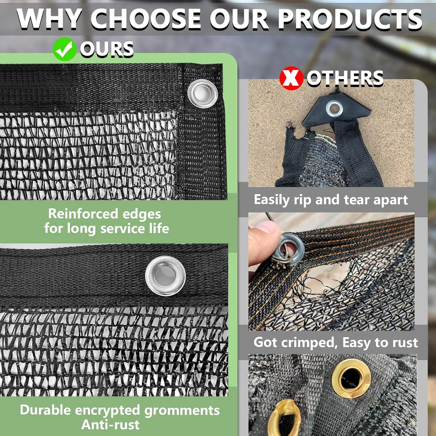 40% Shade Cloth 10x20 FT, Black UV-Resistant Sunblock Mesh Tarp for Garden, Greenhouse, Raised Beds, Vegetables & Flower Shade Cover from Sun
