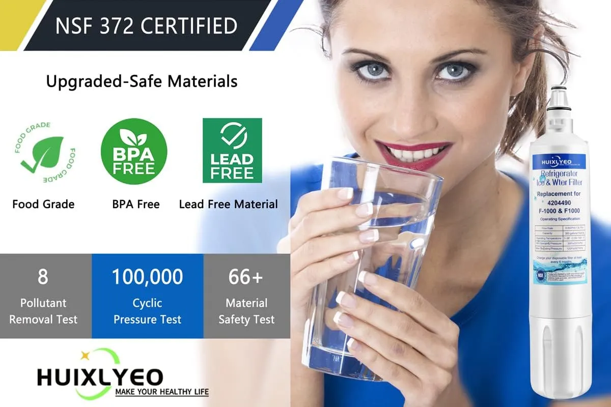 4204490 Water Filter Replacement for Sub-Zero 4204490, 4290510 Refrigerator Water Filter, 2Pcs