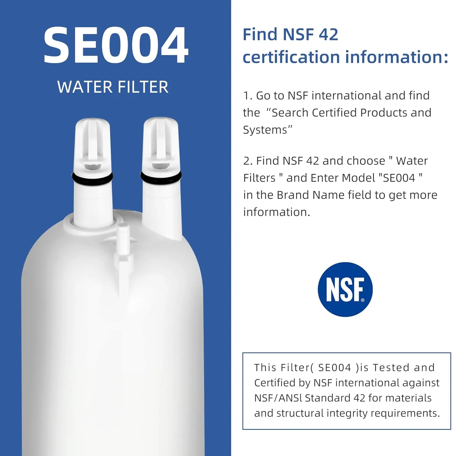 4396841 Water Filter Replacement for Kenmore 460-9083, Compatible with Whirl-pool 9030, 9083, 4396841, 4396710, Water Filter Replacement 3, 2-Pack SETFEEL