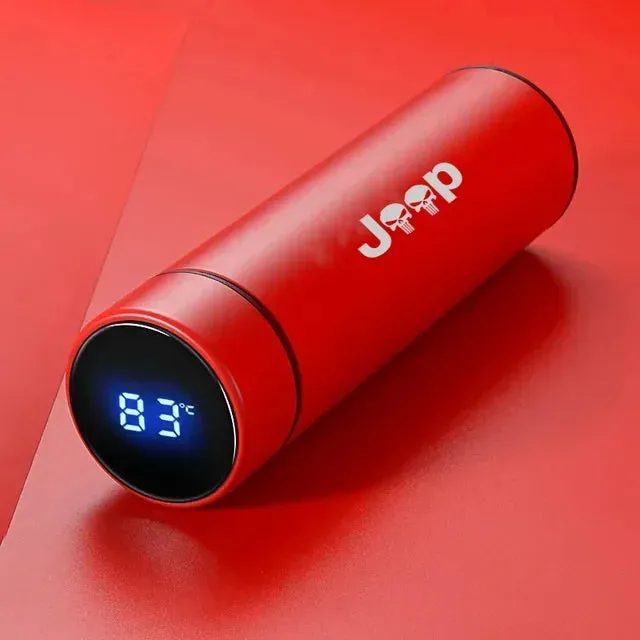 500mI Auto Digital Intelligent Thermos Cup For Jeep Wrangler Rubicon Cherokee Renegade Wrangler COMPASS PATRIOT
