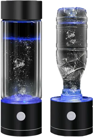 500ML Portable SPE/PEM Hydrogen Water Bottle, with Gas Vent, USB Rechargeable Alkaline Ionizer Maker, Can Absorb Hydrogen, High Temperature Resistance