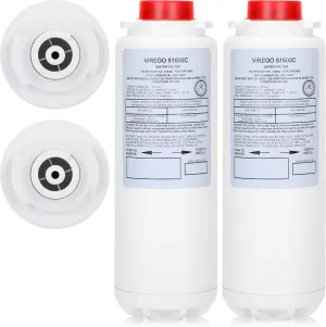 51600C Replacement Filter, Compatible with Ezh2o Filter Replacement Bottle Filling Station, Replacement for Elkay Water Filter 51600C, By NSF/ANSI 42 Certified Filters, No Chip 6000 Gal 12 Month, 2P