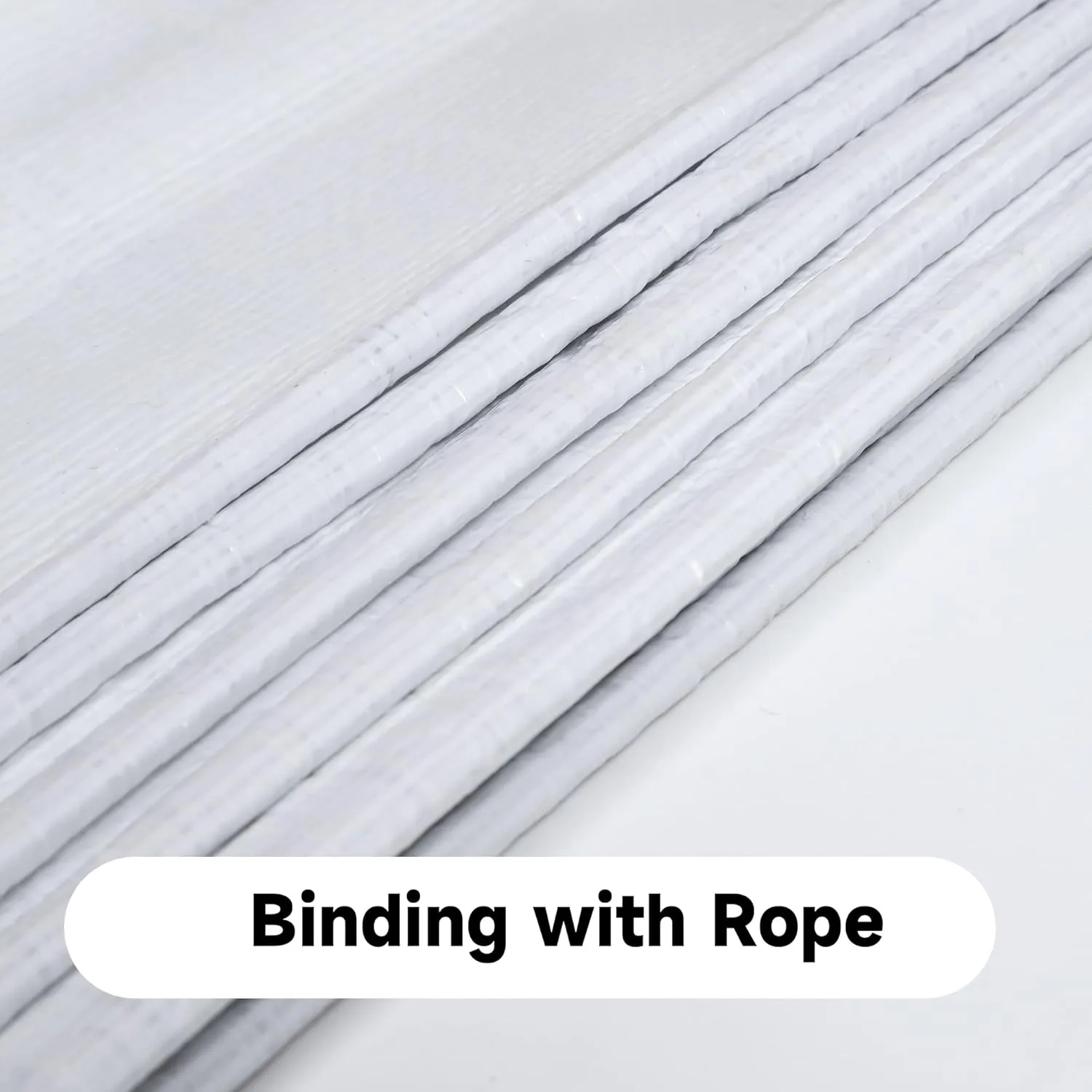 5Mil Tarps Heavy Duty Waterproof Durable Poly Tarp, with Grommets and Reinforced Edges Tarpaulin, Cover for Home/Car/Pool/Boat/Camping/Construction site, Full Size, White 18'x24'