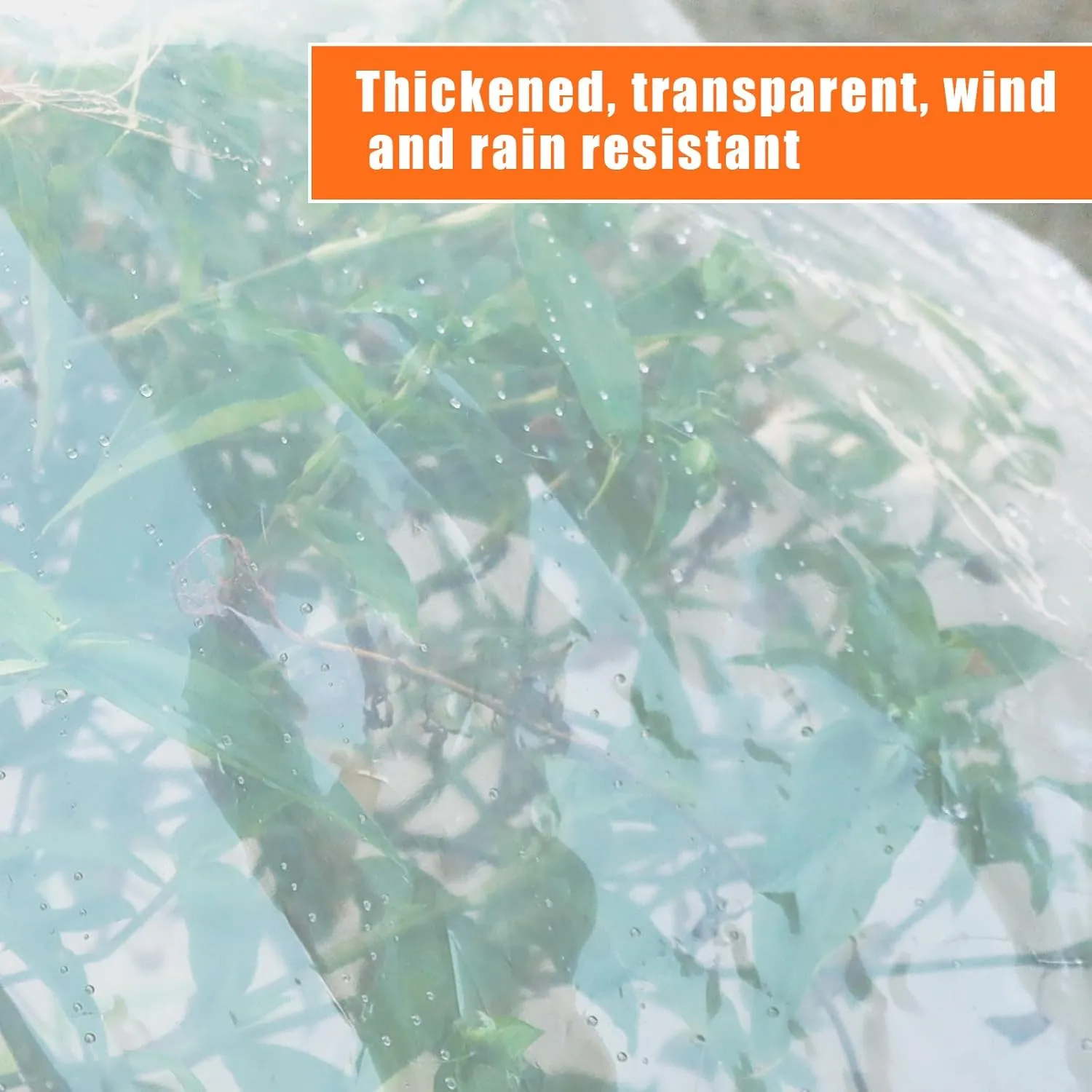 6.6x13 FT Clear Waterproof Tarps Heavy Duty Outdoor Garden Rainproof Covering,Clear Vinyl Tarp with Grommets,Transparent Waterproof Tarpaulin for Covering Henhouse Porch Canopy Plant Camping