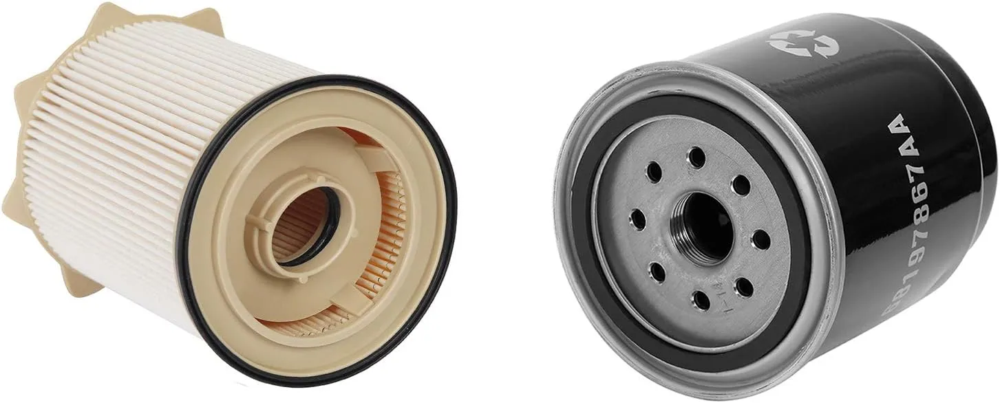 6.7L Cummins Fuel Filter Water Separator Set | Replacement for 2013-2018 Dodge Ram 2500 3500 4500 5500 6.7L Cummins Turbo Diesel Engines | Replaces# 68197867AA, 68157291AA