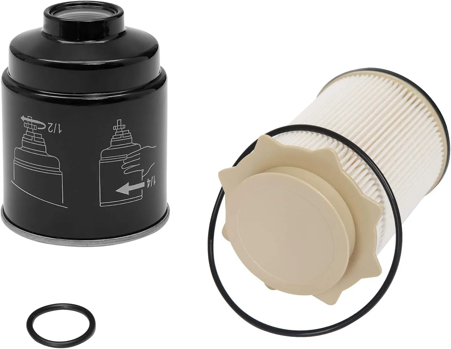 6.7L Cummins Fuel Filter Water Separator Set | Replacement for 2013-2018 Dodge Ram 2500 3500 4500 5500 6.7L Cummins Turbo Diesel Engines | Replaces# 68197867AA, 68157291AA
