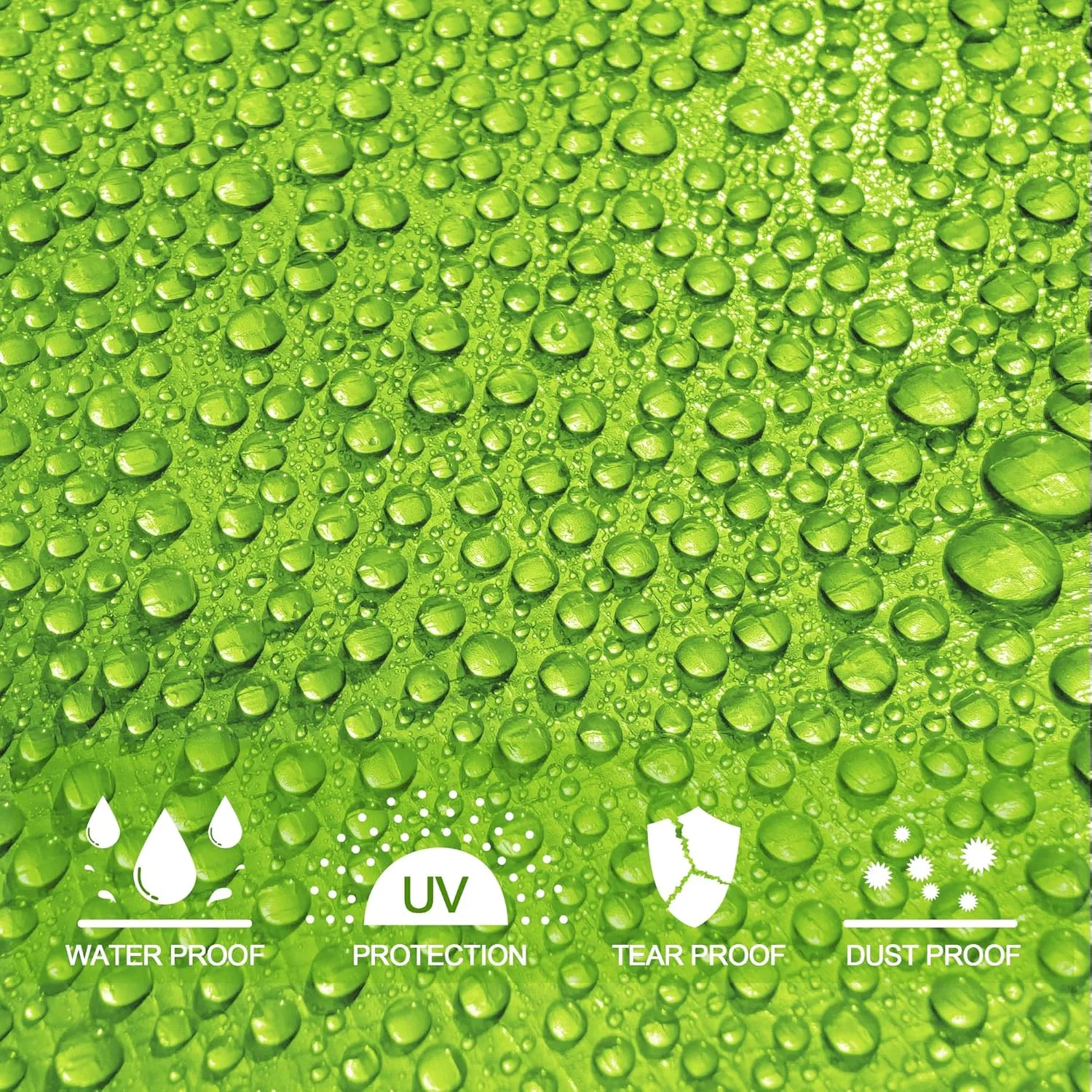 7 Mil Lime Green 10x12 Feet Tarp -Multifuctional Poly Tarp - Cover,Waterproof, UV Resistant, Weather Resistant