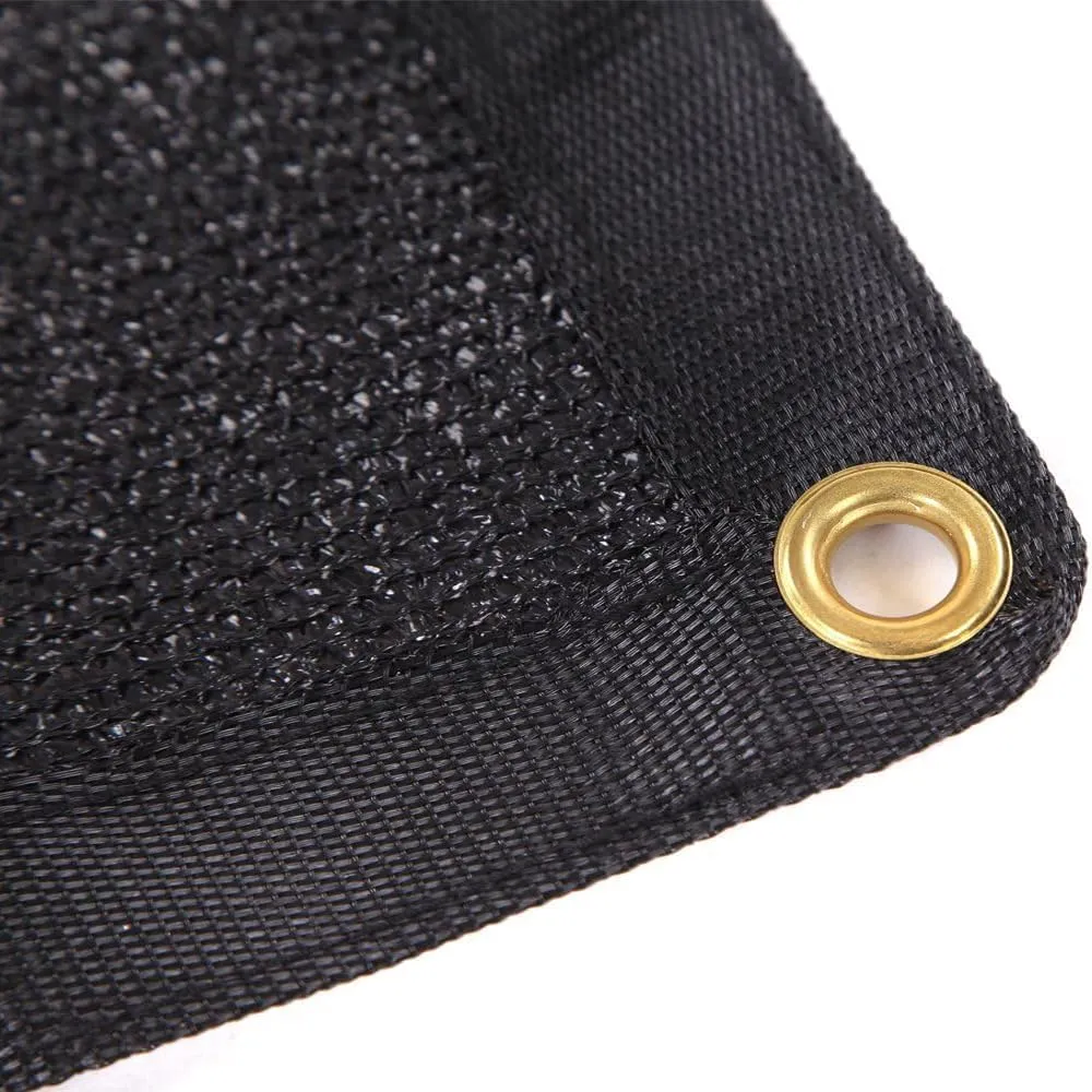 90% Black Shade Cloth, 8X20Ft Garden Sun Shade for Plant Cover, Outdoor Shade Netting with Grommets, Sunblock Mesh Tarp for Patio, Greenhouse, Pergola, Potted Plant, Chicken Coop