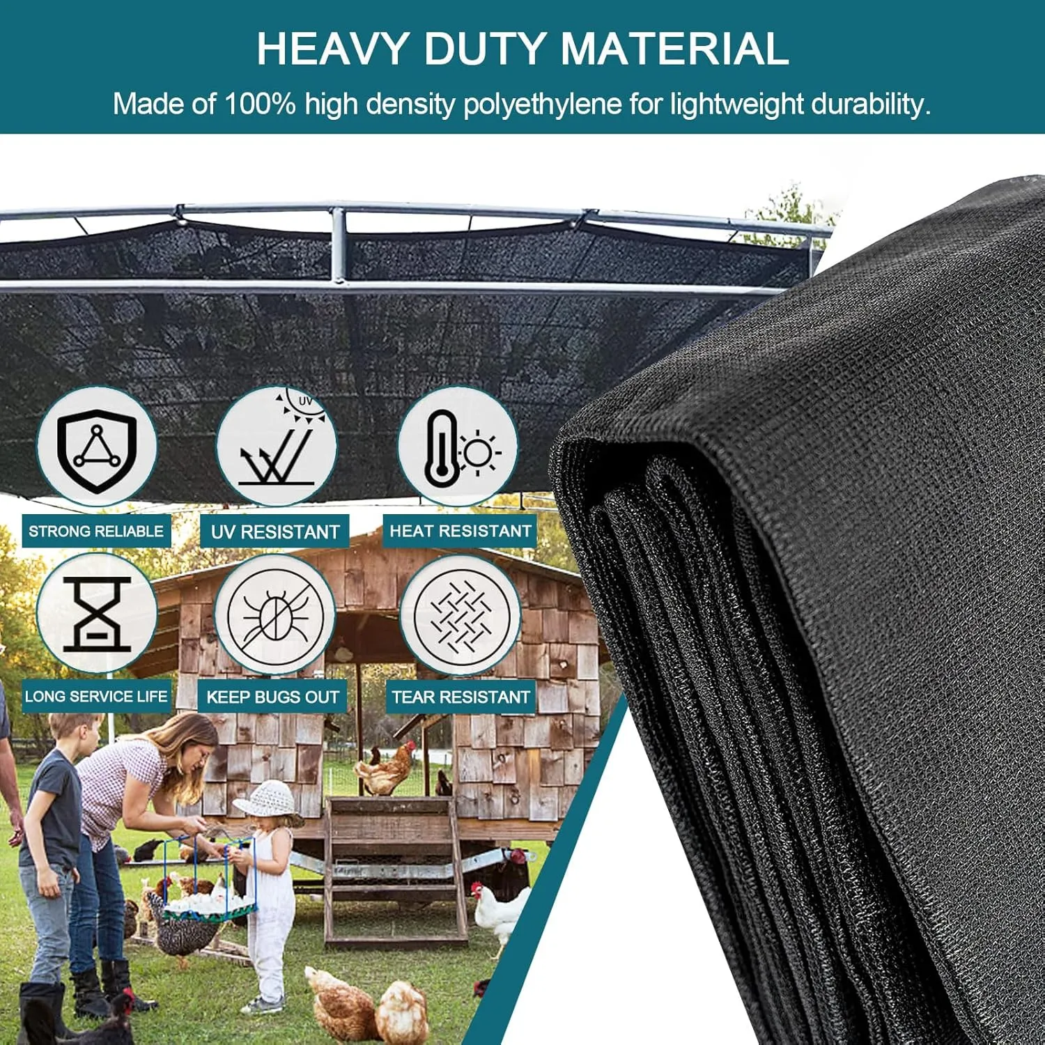 90% Shade Cloth, Resistant Sun Shade Net 10x20 FT Mesh Tarp with HDPE Material and Reinforced Grommets Shade Trap for Greenhouse, Plant, Pergola, Patio Sunshade,13x33ft/400x1000cm