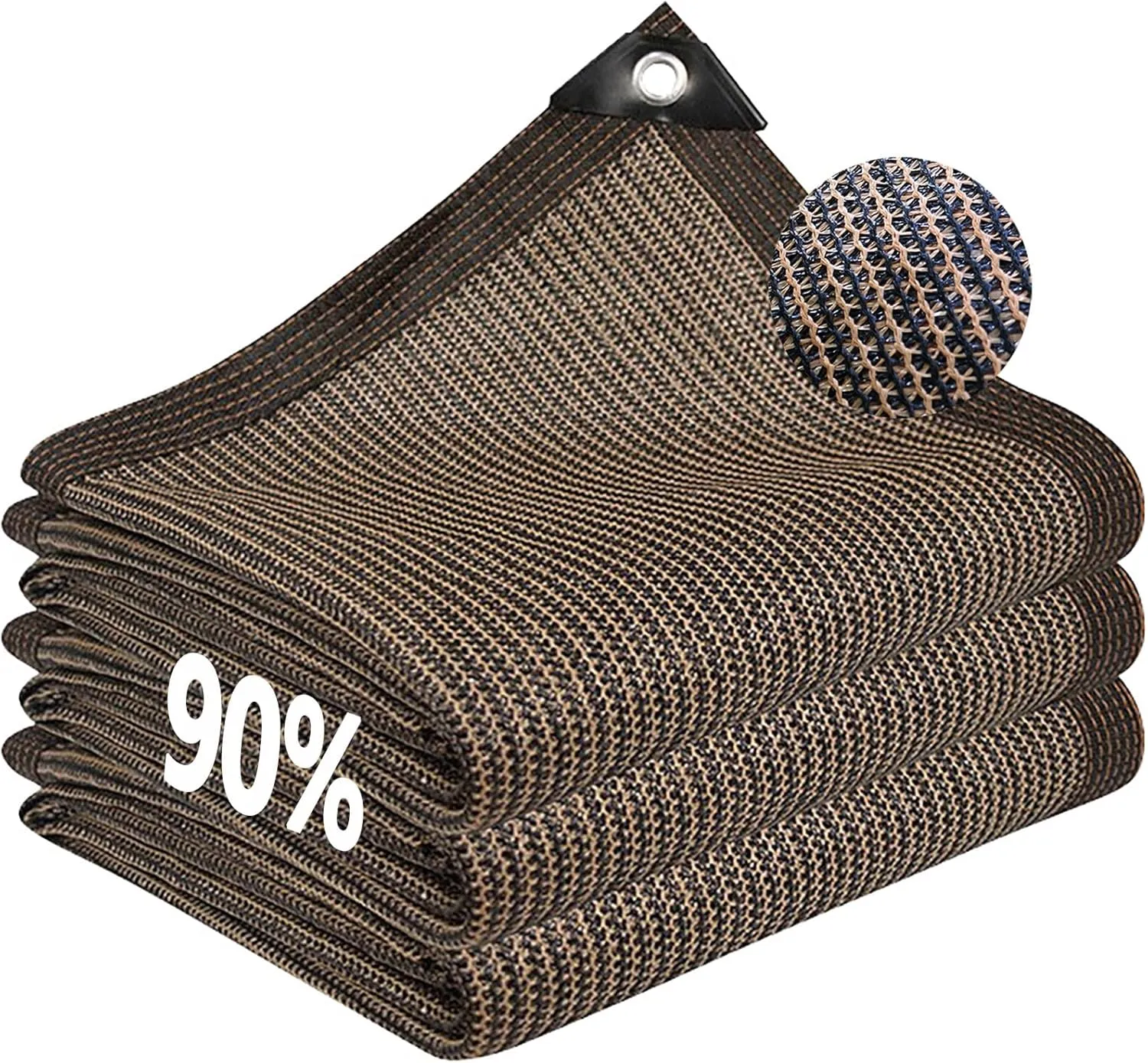 90% Sunblock Shade Cloth, Garden Outdoor Shade Fabric HDPE Mesh Tarp with Grommets,Rectangle Privacy Screen for Balcony, Terrace, Car Shading,Privacy Screen(3x6m / 10x20ft)