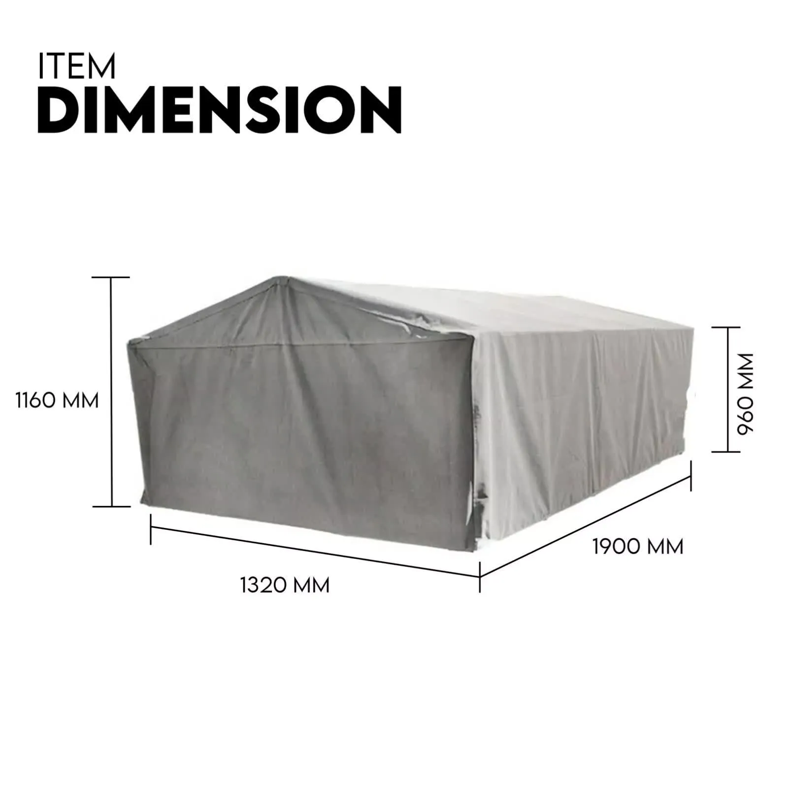 900mm Trailer Cage Canvas Tarp Cover for 6x4 High Quality Cage Universal 3 foot-NSW_Rural