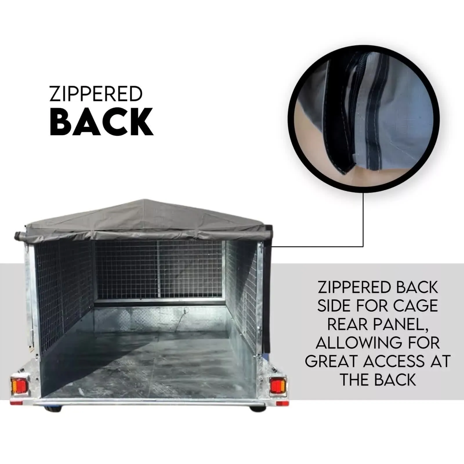 900mm Trailer Cage Canvas Tarp Cover for 6x4 High Quality Cage Universal 3 foot-NSW_Rural