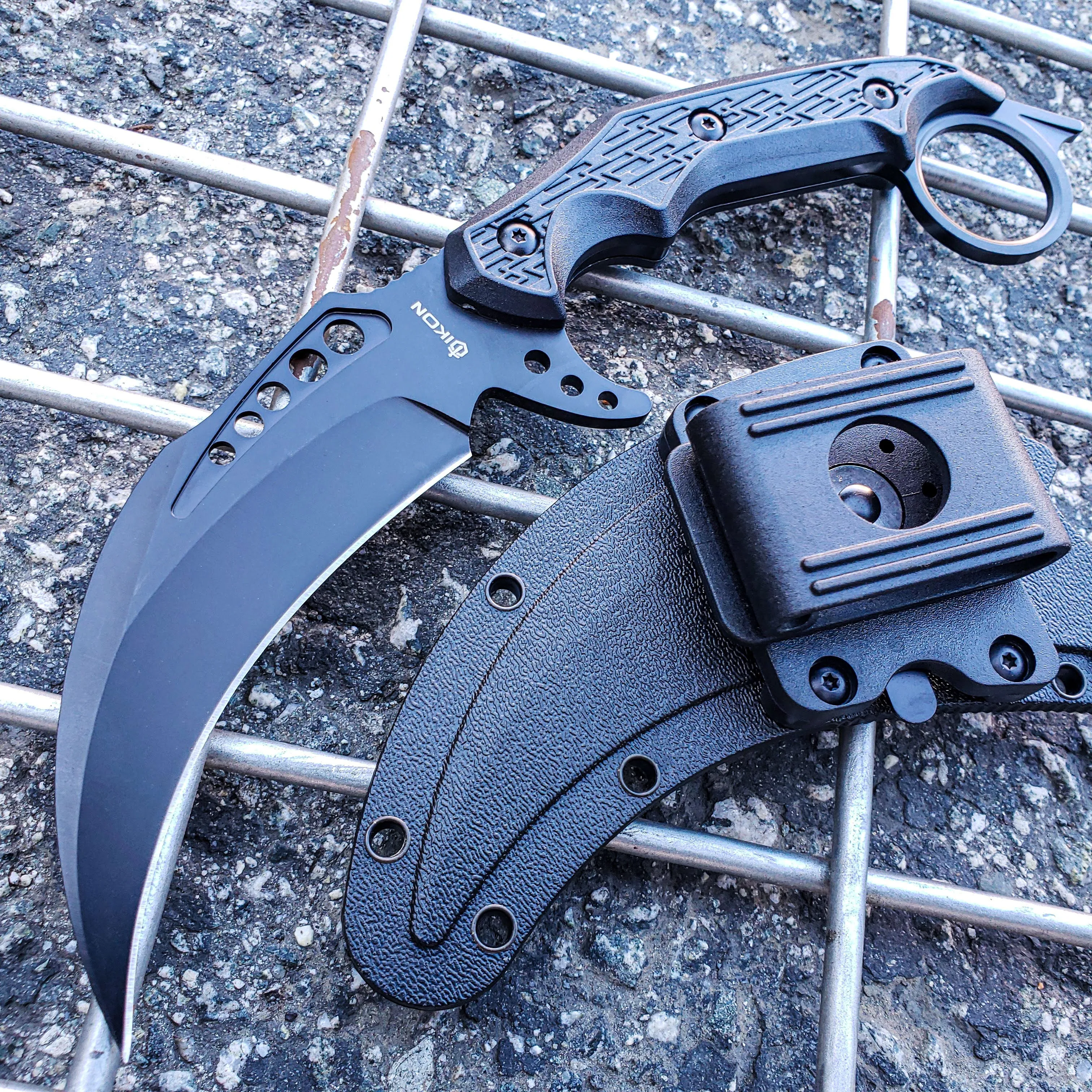 9.5" CSGO Tactical Combat Full Tang Talon FIXED BLADE Hunting Survival Karambit Knife