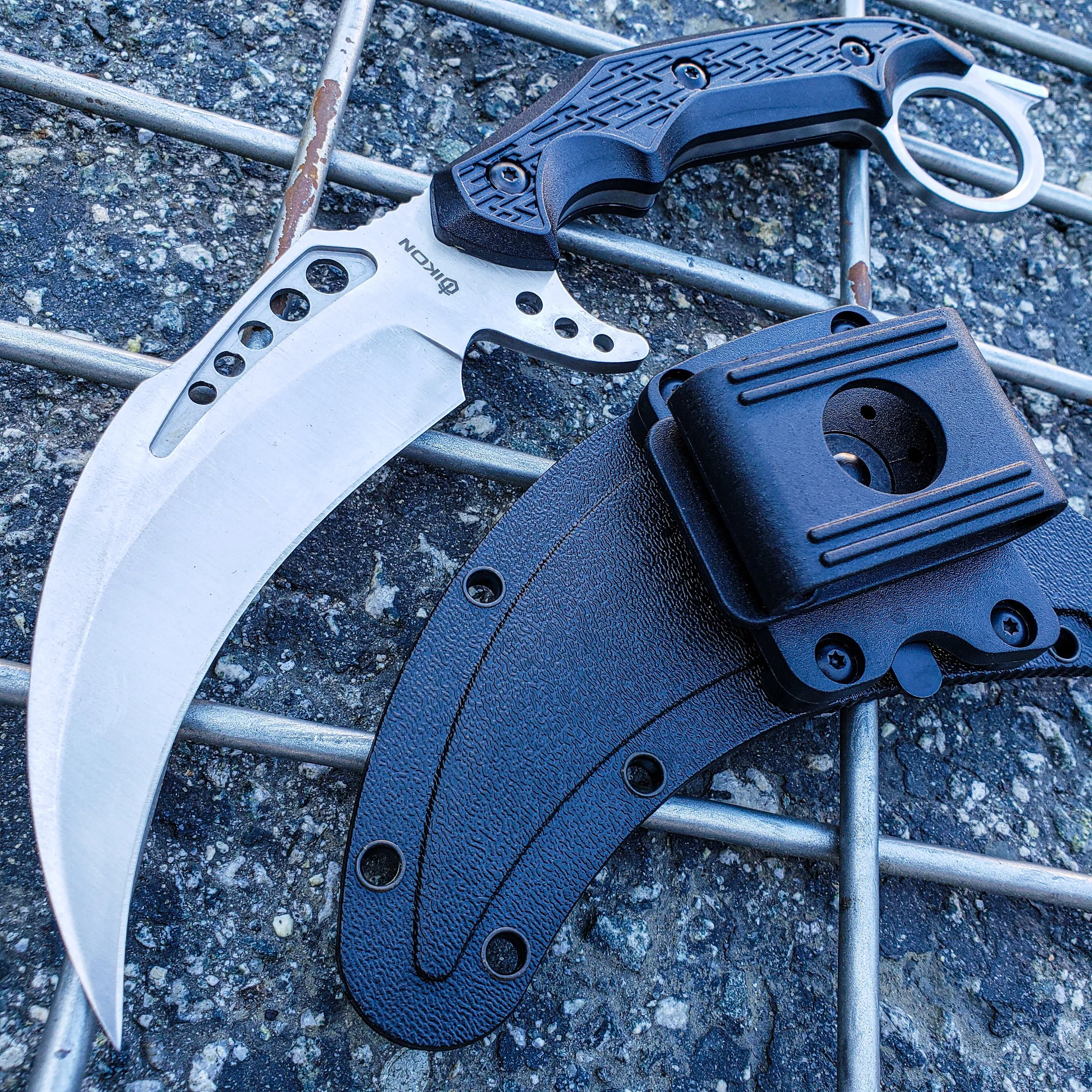 9.5" CSGO Tactical Combat Full Tang Talon FIXED BLADE Hunting Survival Karambit Knife