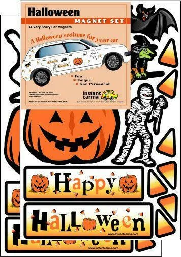 A Halloween costume for your car! Magnet Set